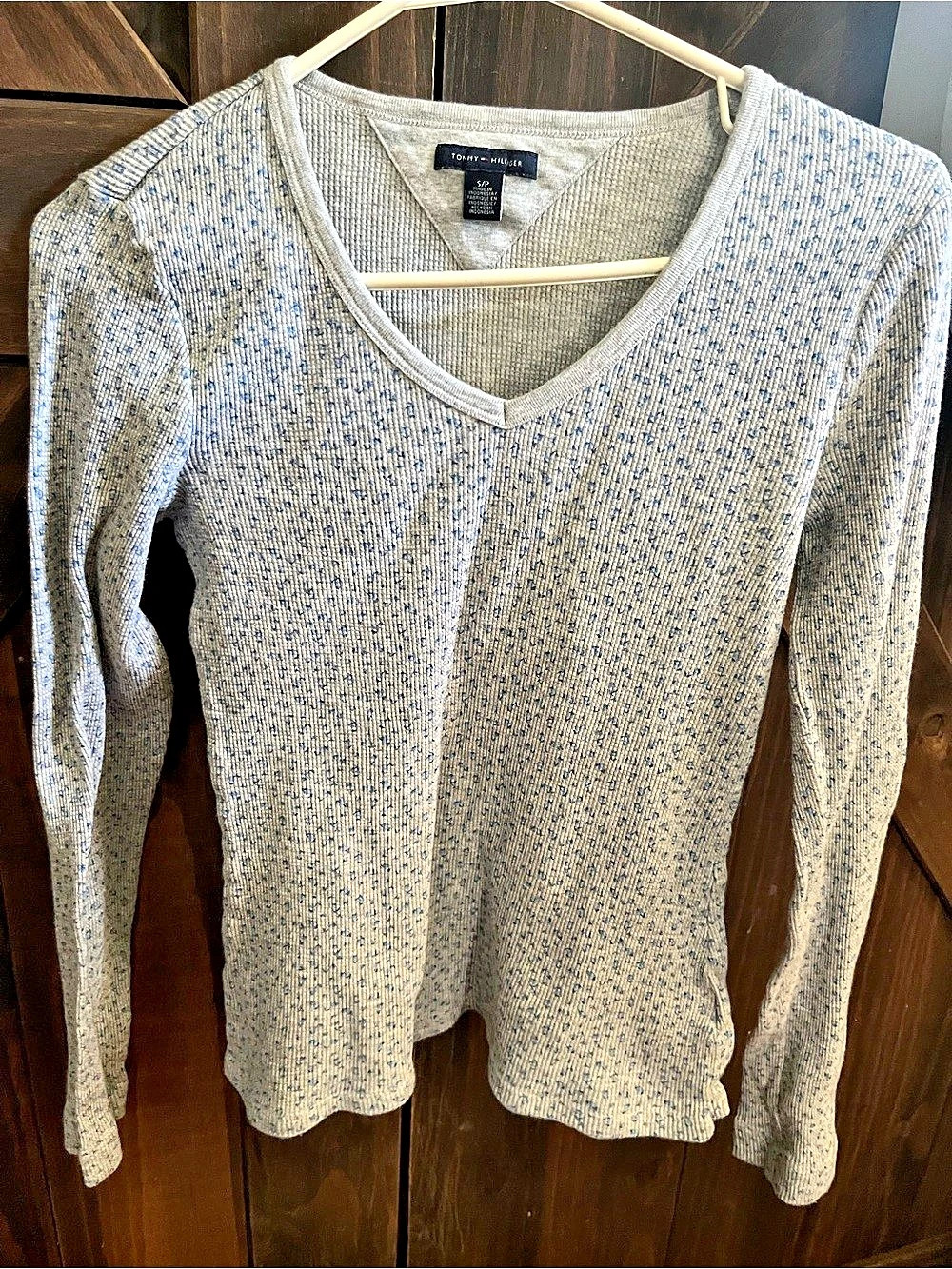 Tommy Hilfiger Long Sleeve Floral Thermal
Knit Top